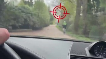 Wielrenner laten stofhappen