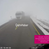 0 Zicht, sneeuw, mist en een flauwe bocht