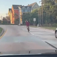 Verkeer blokkeren op de fiets