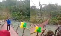Feestelijke opening eindigt in chaos: brug stort in, 8 gewonden