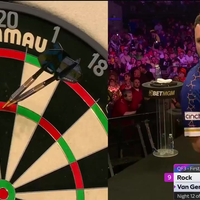 Josh Rock mist derde pijl voor 180