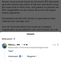 Tim heeft geen interesse