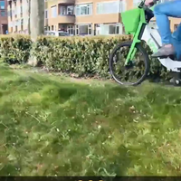 Off-road fietsen gaat fout 