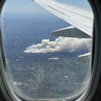 Brand Veluwe vanuit de lucht 