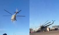 Helikopter van Mexicaanse marine crasht direct na opstijgen, bemanning komt goed weg