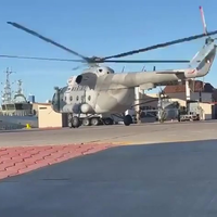 Mexicaanse marineheli stijgt op