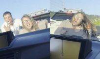 Chaos op Amerikaanse snelweg: stel stopt auto midden op de weg en draait door