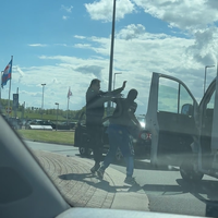 Vredige donderdagmiddag op de rotonde
