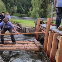 Vlot varen op een vlot 