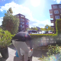 Uitglijder met glasbak