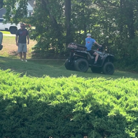 struikje trek met quad