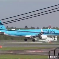 Landing met pittige zijwind