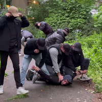 Arrestatie bij AZC protest in den Haag