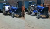 Tractor rijdt over man heen, maar hij loopt daarna gewoon weer rond