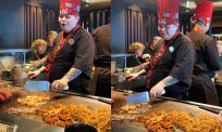 Teppanyaki-chef blijkt een enorme Shaggy-fan