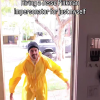 Imitator doet een Jesse Pinkmannetje