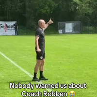 Coach Robben is fanatiek 