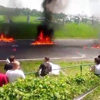 Motor vliegt uit de bocht