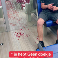 Bizar bloedgevecht in de trein 