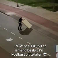 Koelkast verhuizen in de nacht