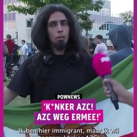 Vluchteling demonstreert mee