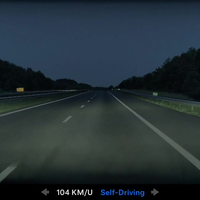 Tesla red hertjes op de snelweg