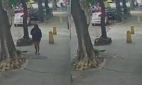 Vrouw zakt door putdeksel en verdwijnt ineens van straat