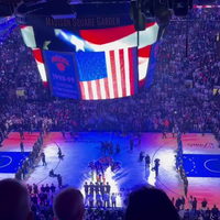 Trump bij de NBA finale in Madison Square Garden