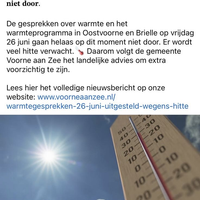 Gesprekken over de warmte gaan niet door 
