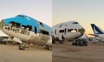 Dit is waar vliegtuigen eindigen: bizarre beelden van gigantisch ‘vliegtuigkerkhof’ in de woestijn