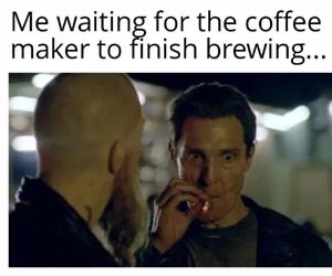 Wachten op de Koffie